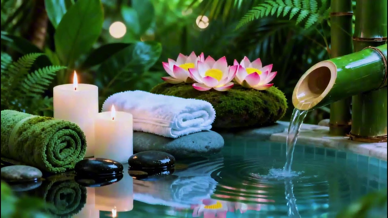 Relaxing Sleep Music with Bamboo Water Sound🌿Relaxing Sleep, Study & Calming Deep Relaxation,Yoga