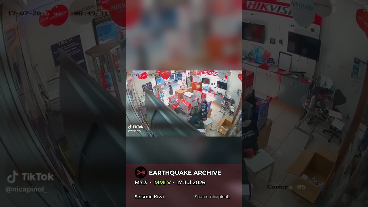 Store Rattles During M7.3 Mexico Earthquake in Guatemala