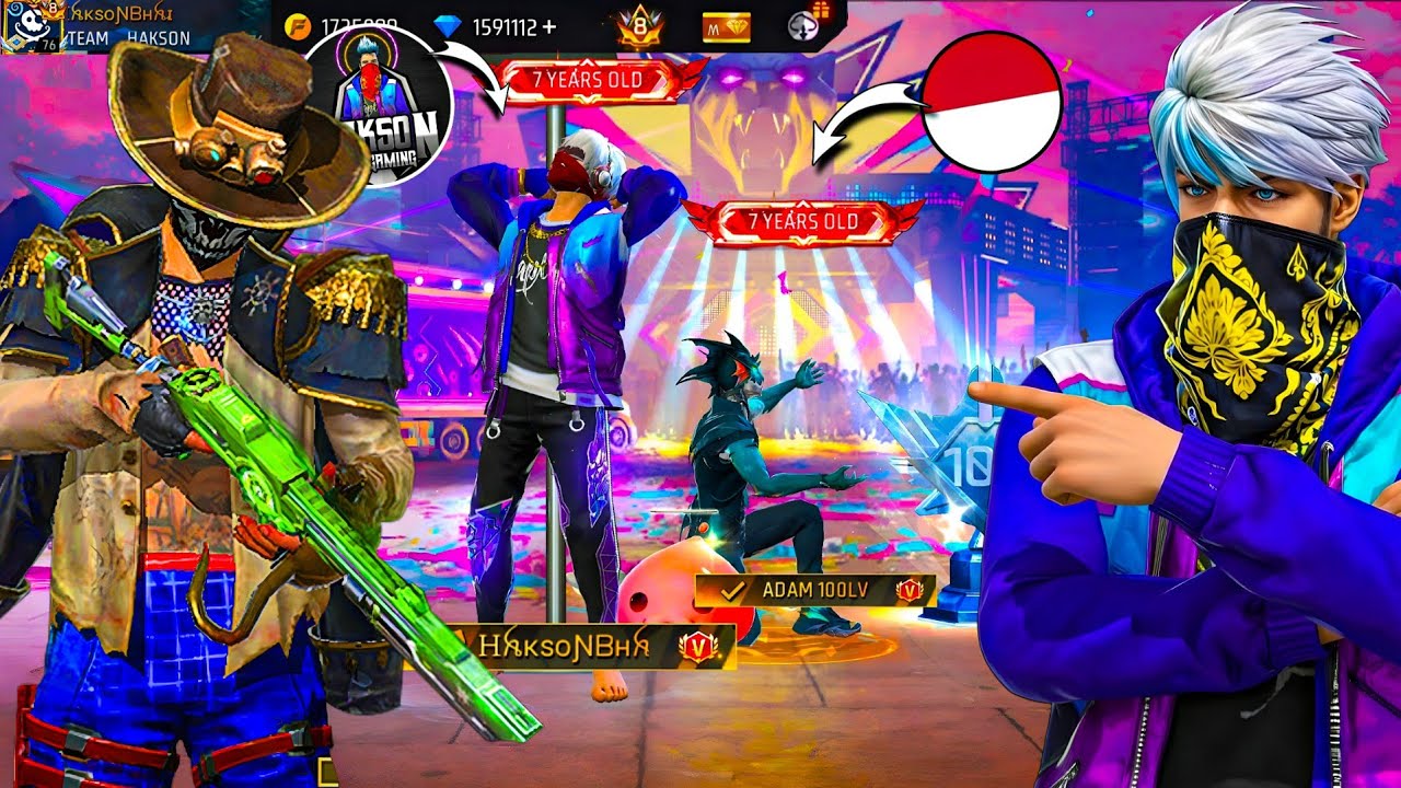 Collection Verses with INDONESIA FF ID😱 Rarest Id Collection 😱 Garena Free Fire 