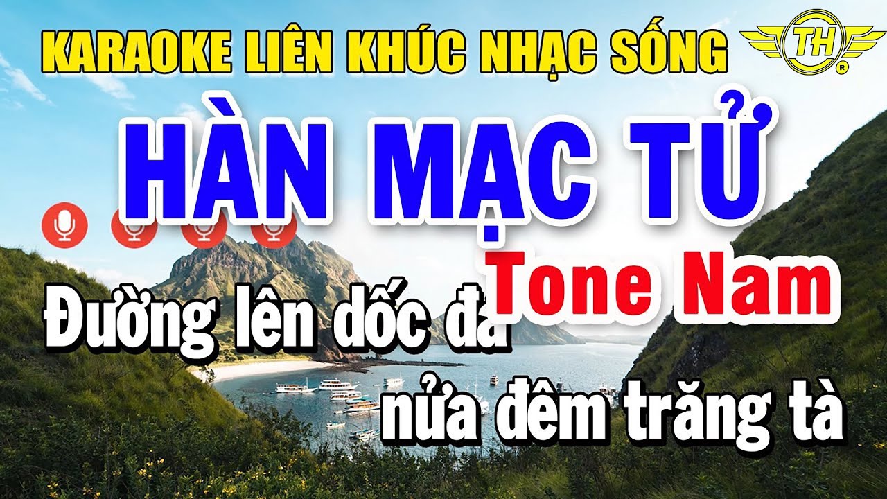 Karaoke Liên Khúc Nhạc Vàng Tone Nam Dễ Hát | Tuyển Chọn Nhạc Trữ Tình - Hàn Mạc Tử