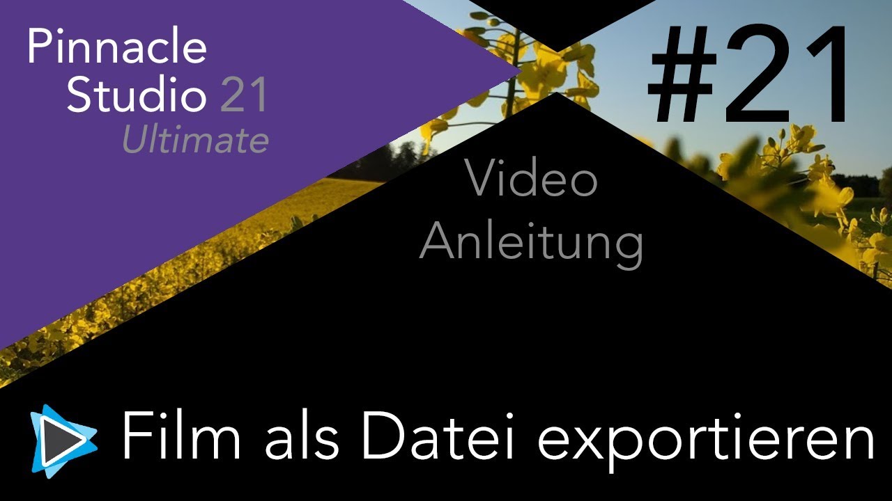 Film als Datei exportieren Pinnacle Studio 21 Deutsch Video Tutorial #21