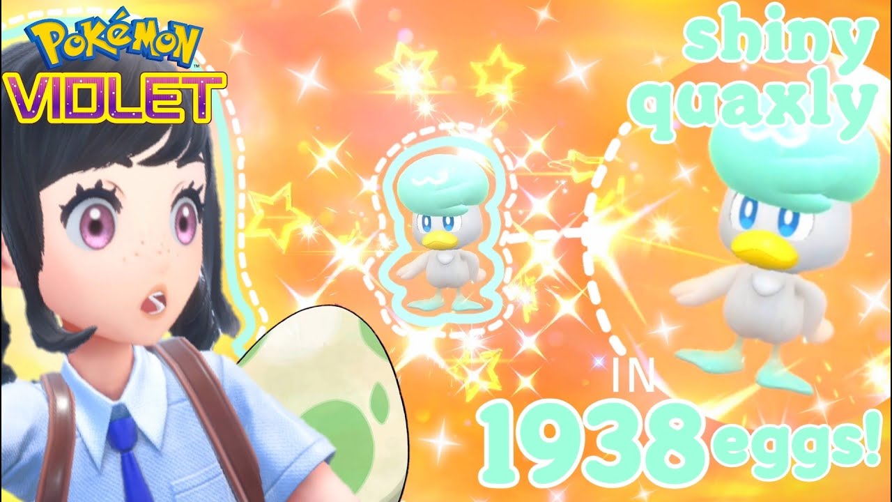 ♡ OUR SECOND SHINY PALDEAN STARTER! FINDING A SHINY QUAXLY IN 1938 EGGS! (Pokemon Violet) ♡