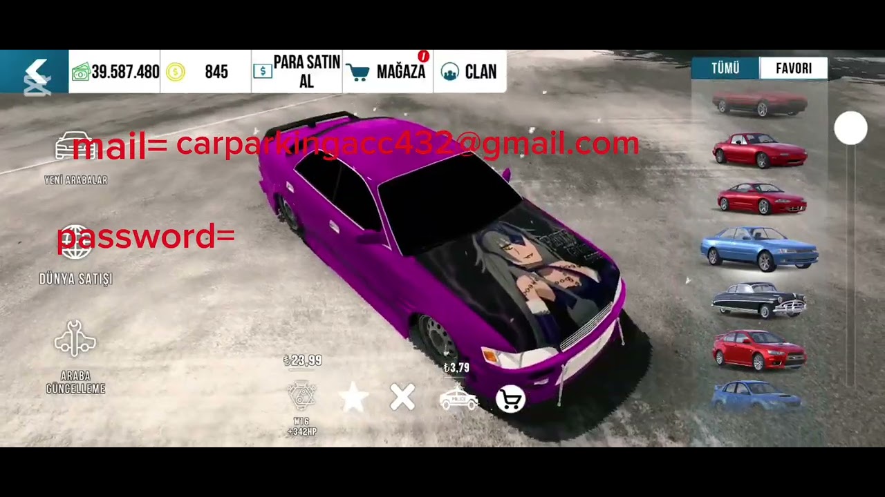 Car parking multiplayer free account ( bedava hesap)