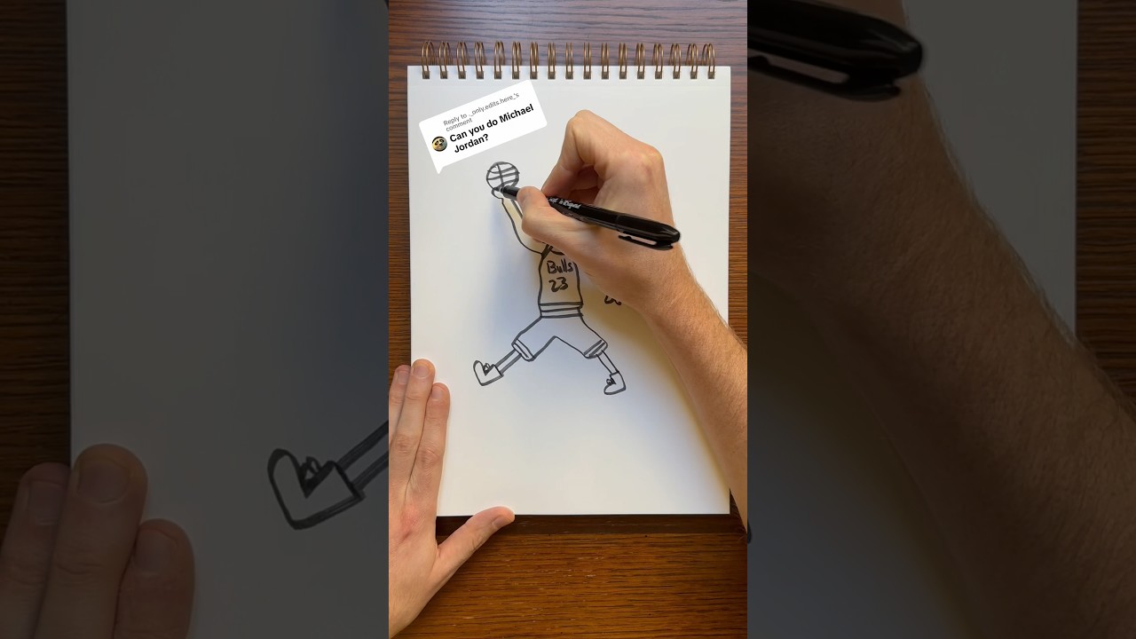 How to draw Michael Jordan&hellip; #michaeljordan #basketball #dunk #draw #drawing #howtodraw #art #talent
