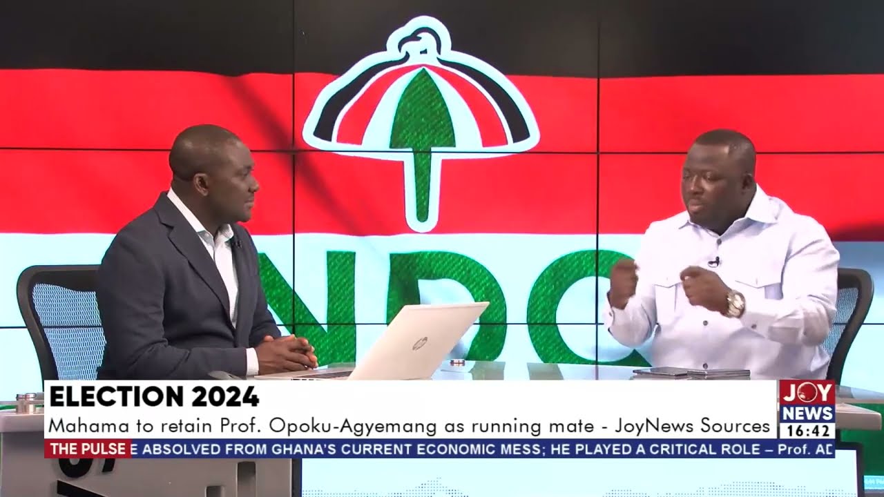 Election 2024: Mahama to retain Prof. Opoku Agyemang as running mate according to JoyNews Sources