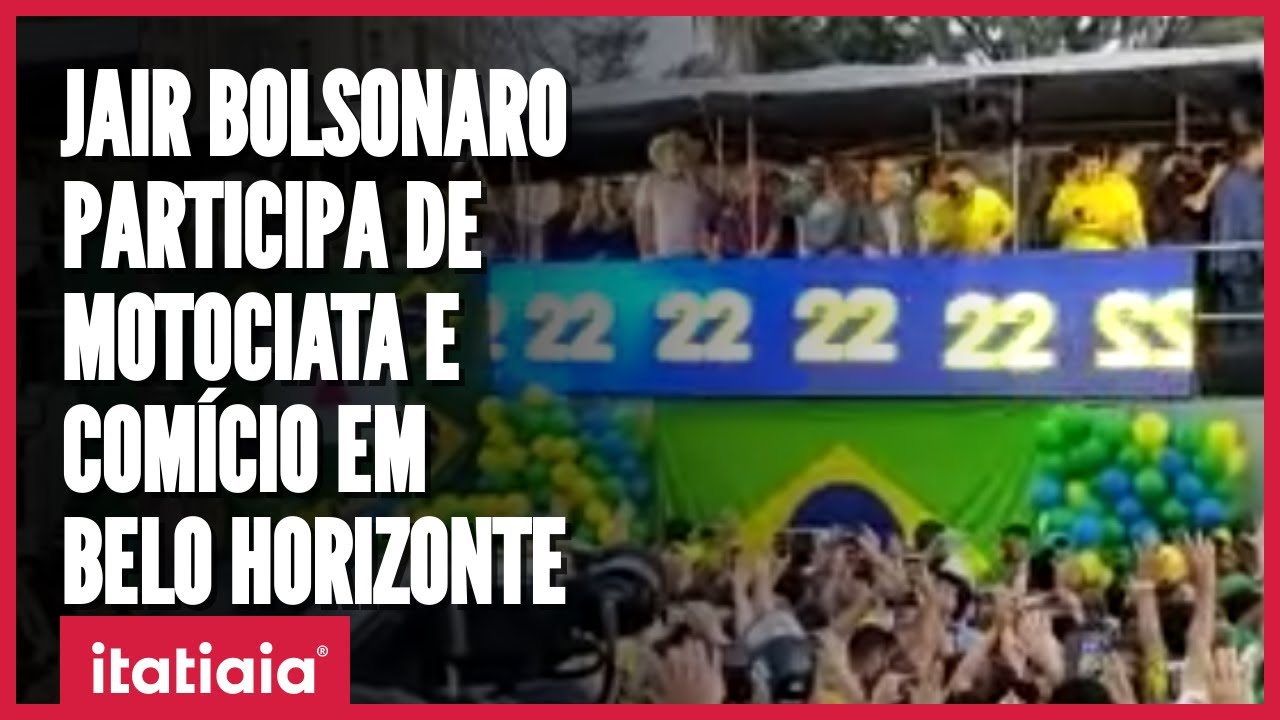 BOLSONARO PARTICIPA DE MOTOCIATA E COMÍCIO EM BELO HORIZONTE