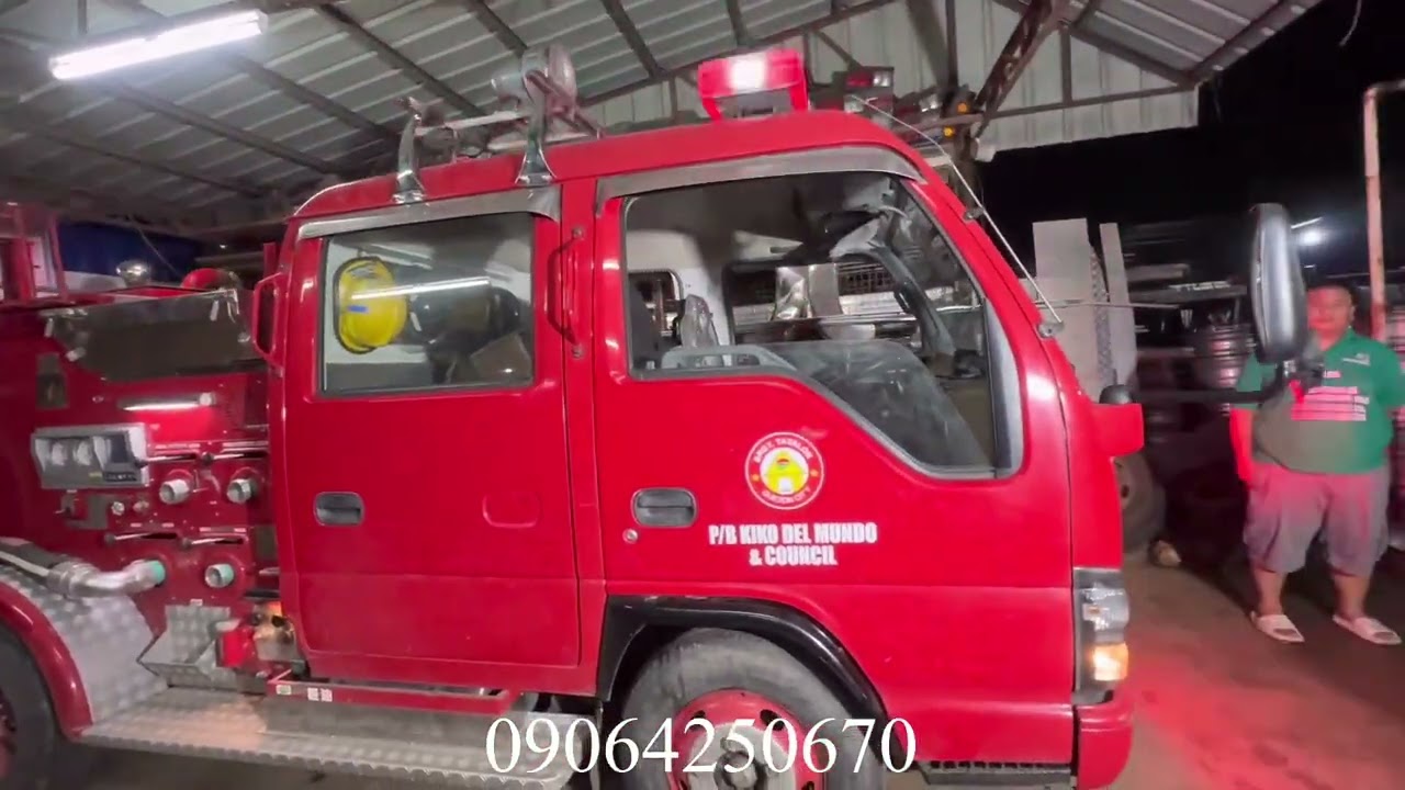 Fire truck motor siren and fire airhorn