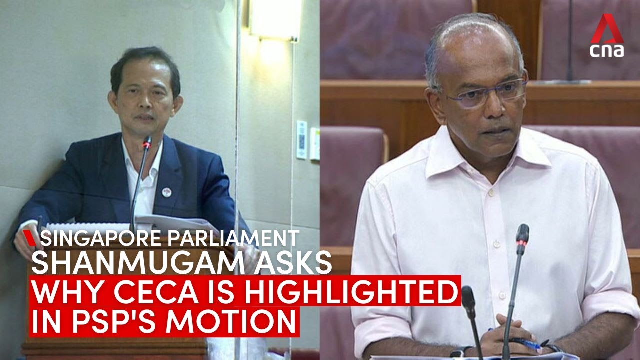 Shanmugam asks Leong Mun Wai why CECA is specifically identified in PSP's motion