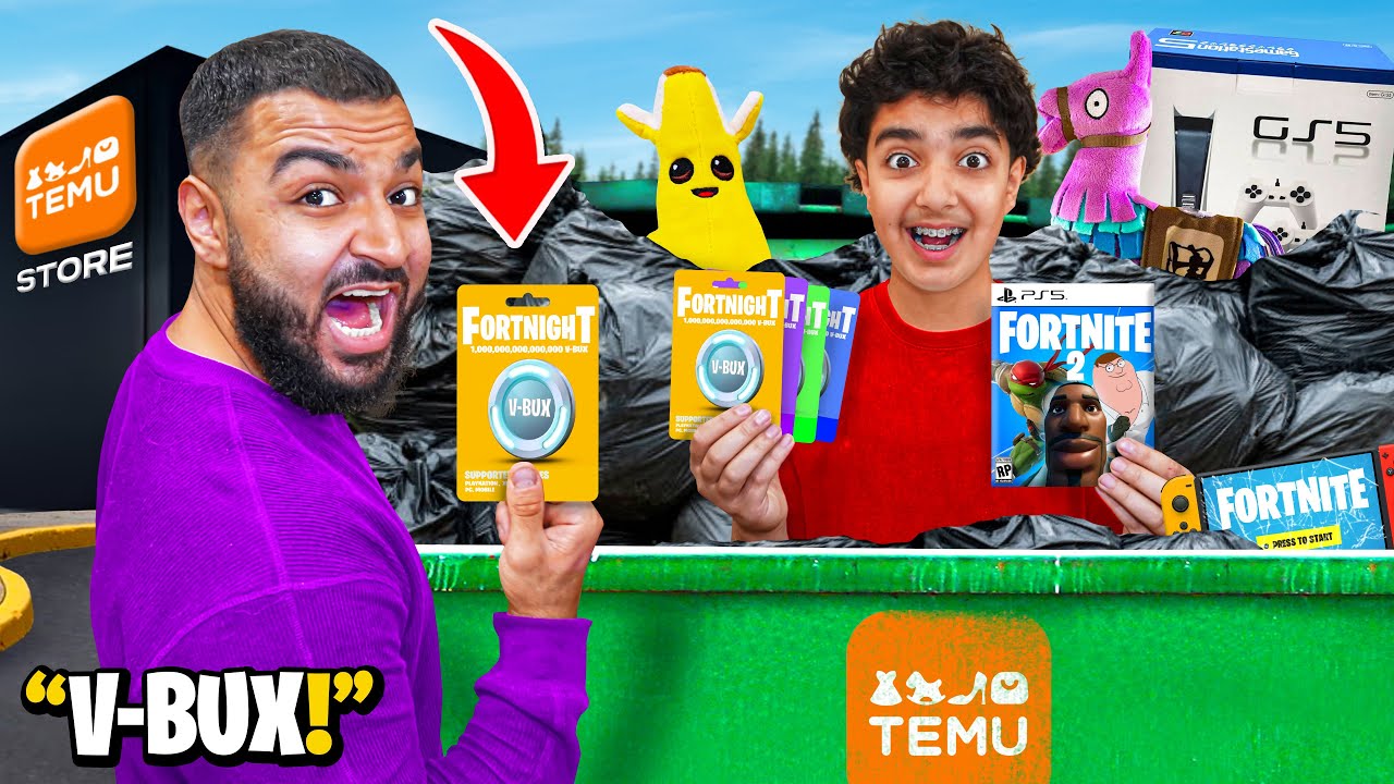 We Found FORTNITE 2 and FAKE VBUCKS While Dumpster Diving At TEMU! (JACKPOT!)