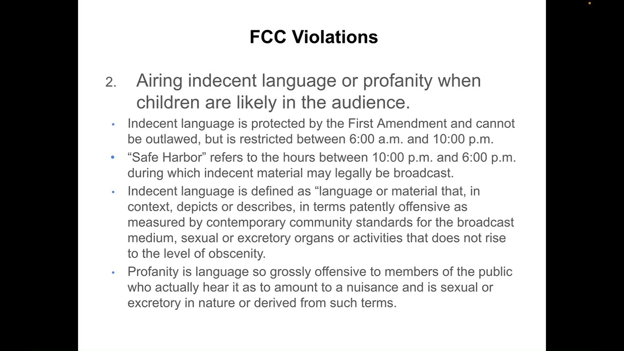 KANW Radio Broadcasting Class Session 2-6 FCC Rule Violations