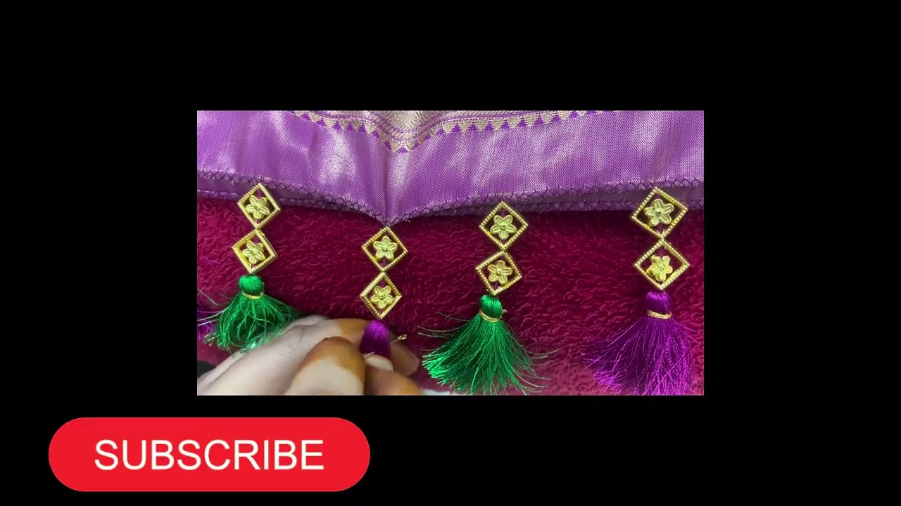 #saree#kuchulu #new#design #with #beads #