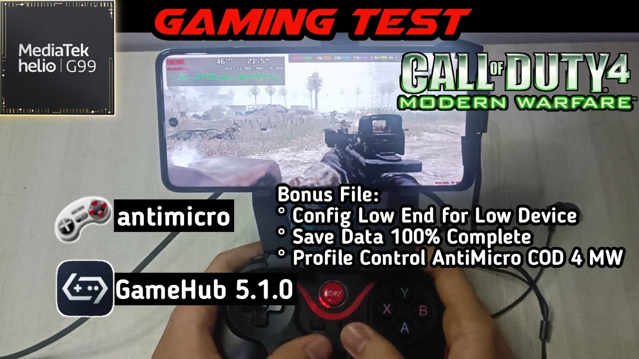Call of Duty 4: Modern Warfare | AntiMicro (Gamepad) | GameHub 5.1.0 | Mediatek Helio G99