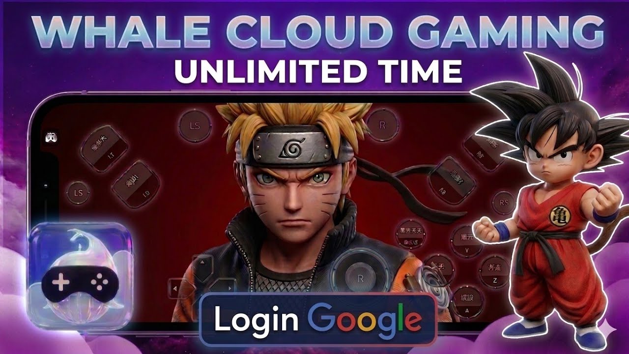 Cloud Whale Unlimited Time, No Wechat, Login Google, Cloud Gaming 2026