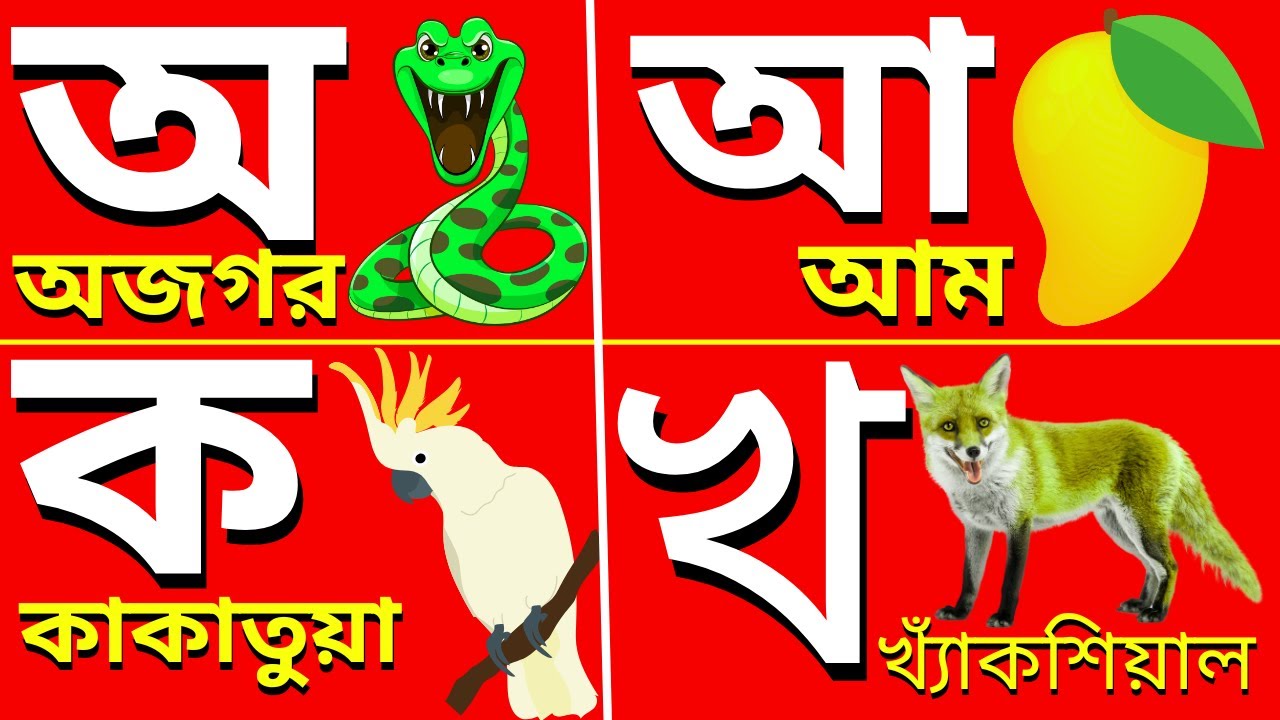 Oi ojogor asche tere |স্বরবর্ণ ও ব্যঞ্জনবর্ণ একসাথে। Bangla Alphabet for kids । অ আ ক খ সঠিক  শিক্ষা