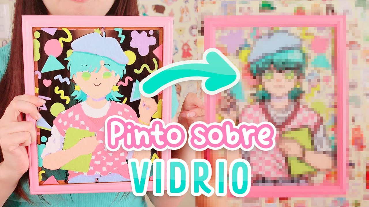 Pinto sobre vidrio! TUTORIAL 💙 | Glass painting