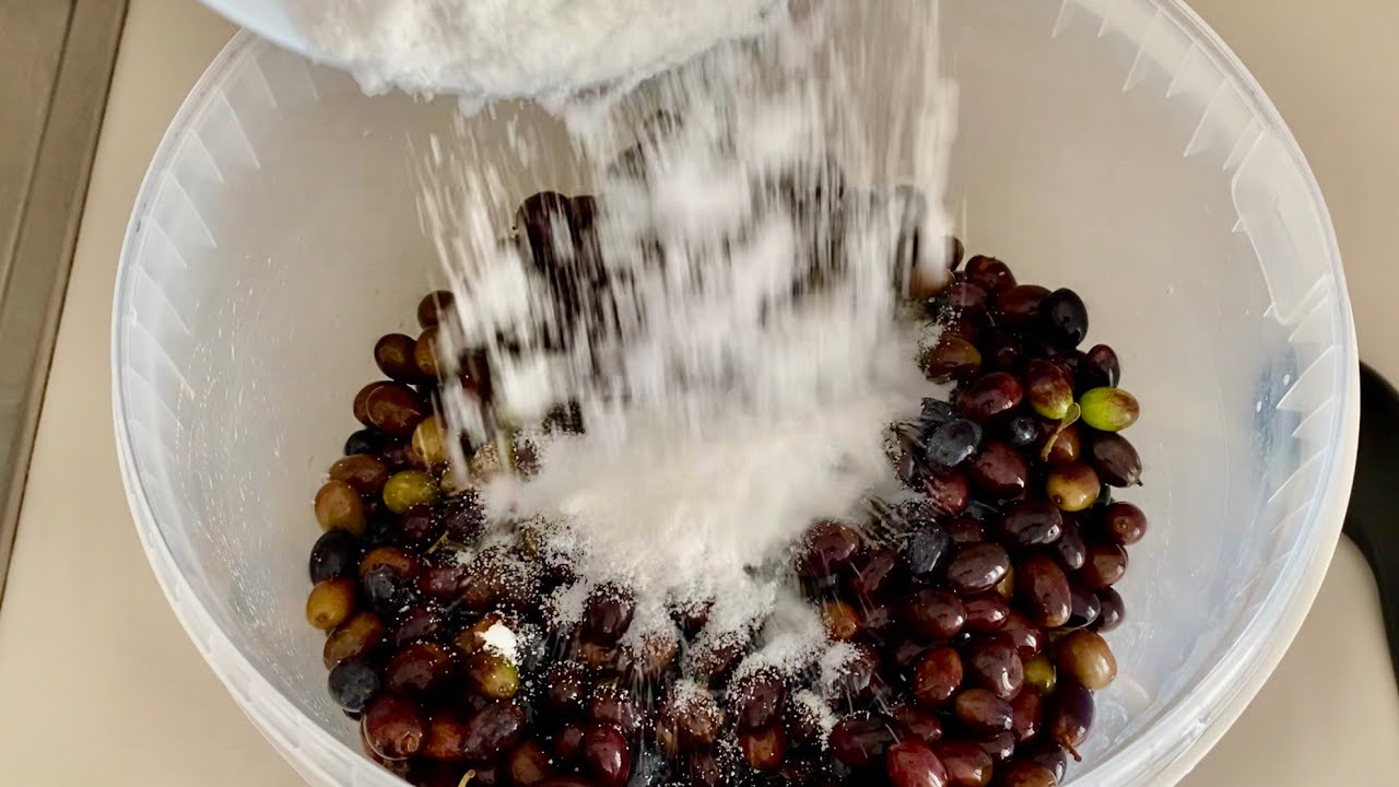 OLIVE NERE in SALAMOIA fatte in casa - Come conservare le Olive ricetta casalinga