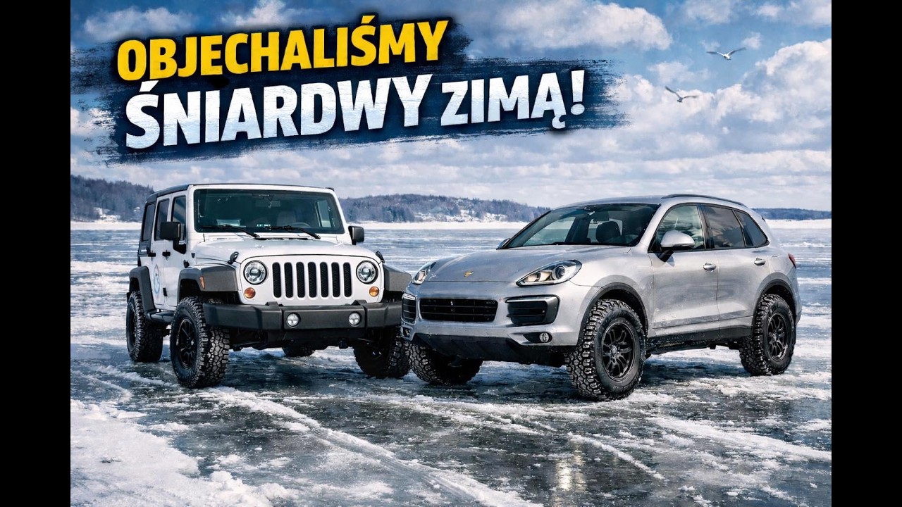 Śniardwy zimą. Spokojna jazda dookoła jeziora.