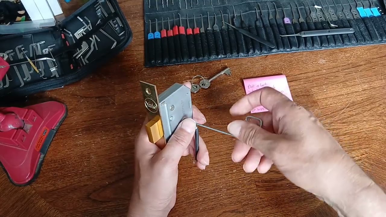 (280) Yale 3 lever mortice lock picked with homemade tools  for #jackrabbit100  @JackrabbitLocksport