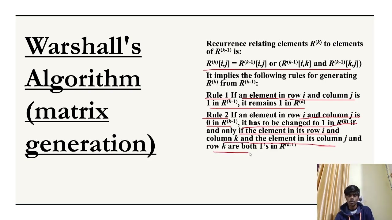 Transitive closure and shortest path :Warshall alogrithm