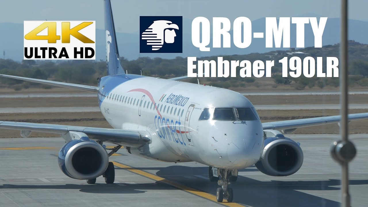 (4K) Querétaro (QRO) ✈ Monterrey (MTY) Embraer 190LR Aeromexico Trip report economy
