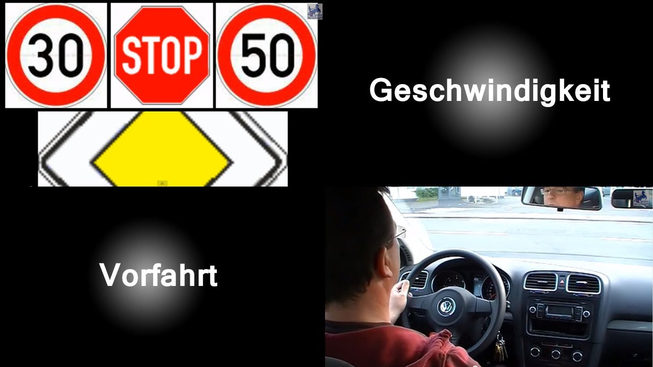 Fahrbahnmarkierungen als Orientierungshilfe für Geschwindigkeit und Vorfahrt