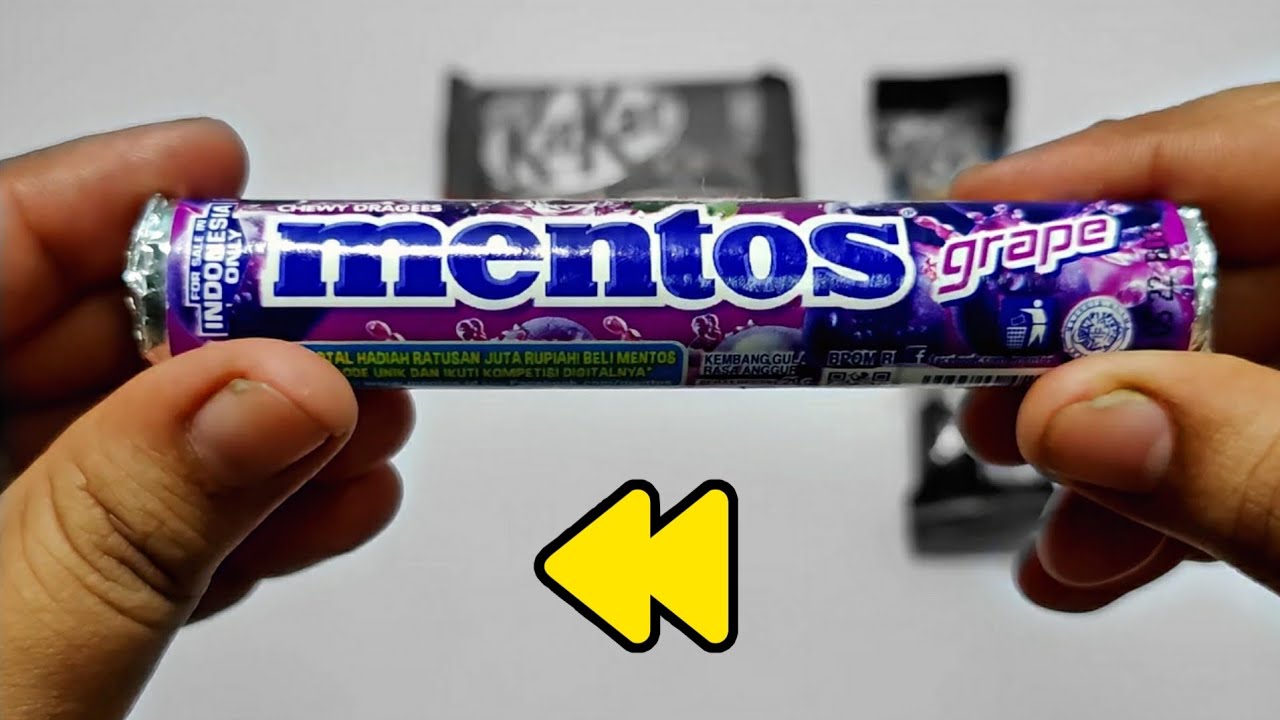 Mentos grape flavor unwrapping reversed l CHOCO TV