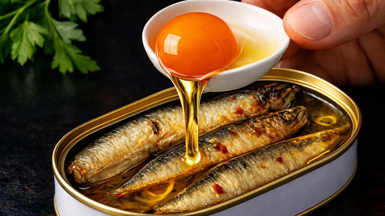 Eier und Sardinen schmecken besser als Fleisch! Ein leckeres, schnelles und einfaches Frühstück!