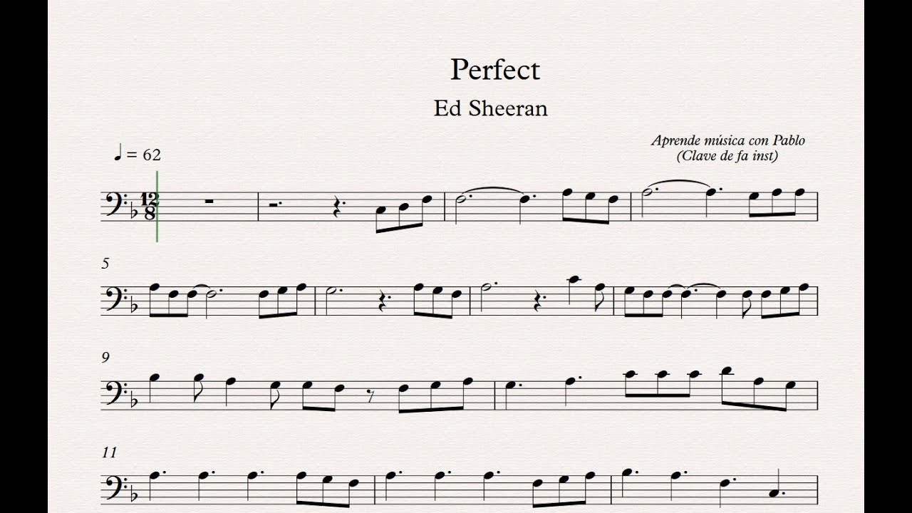 PERFECT:  Clave de Fa (trombón, chelo, fagot, contrabajo)(partitura/playback)