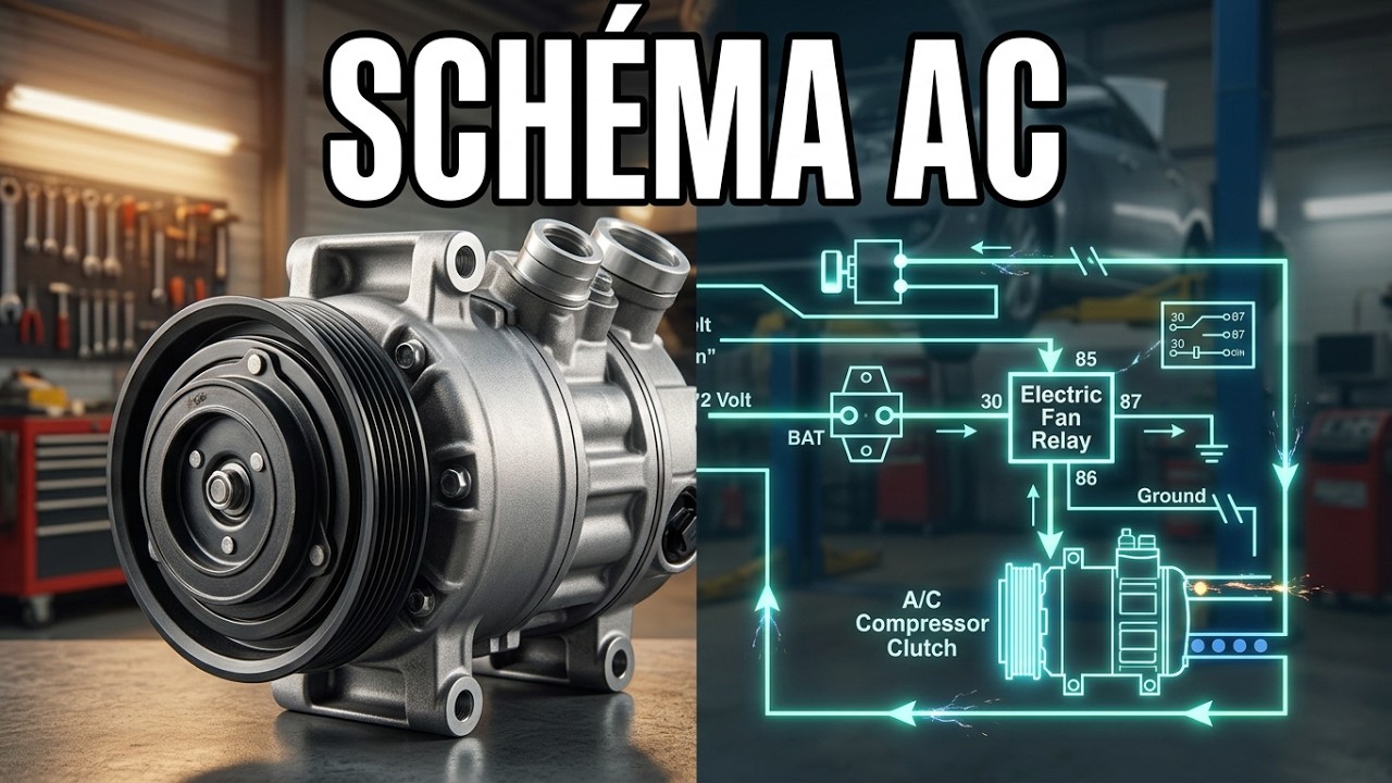 🔌 Sch&eacute;ma &eacute;lectrique climatisation auto ⚡ Fonctionnement, pi&egrave;ces et commande !