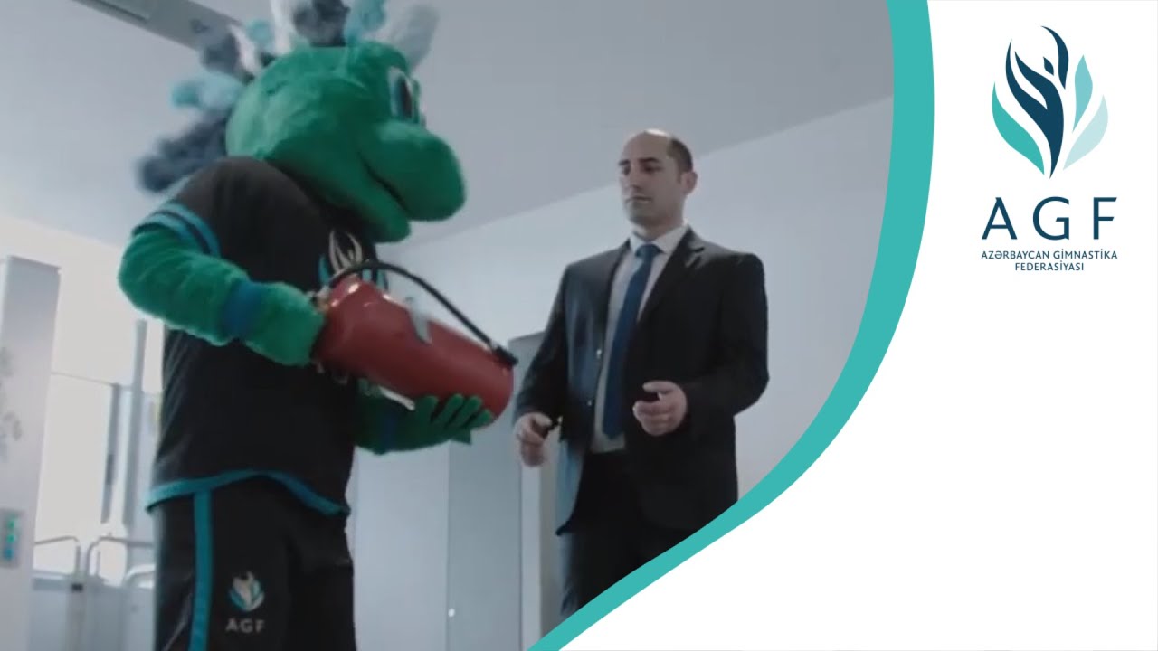 Gur Gur visits Milli Gimnastika Arenasi (AGF Official Mascot)