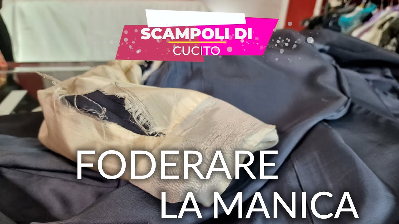 SCAMPOLI di CUCITO - FODERARE la MANICA (della giacca) #scampoli #imparo #foderare #giacca