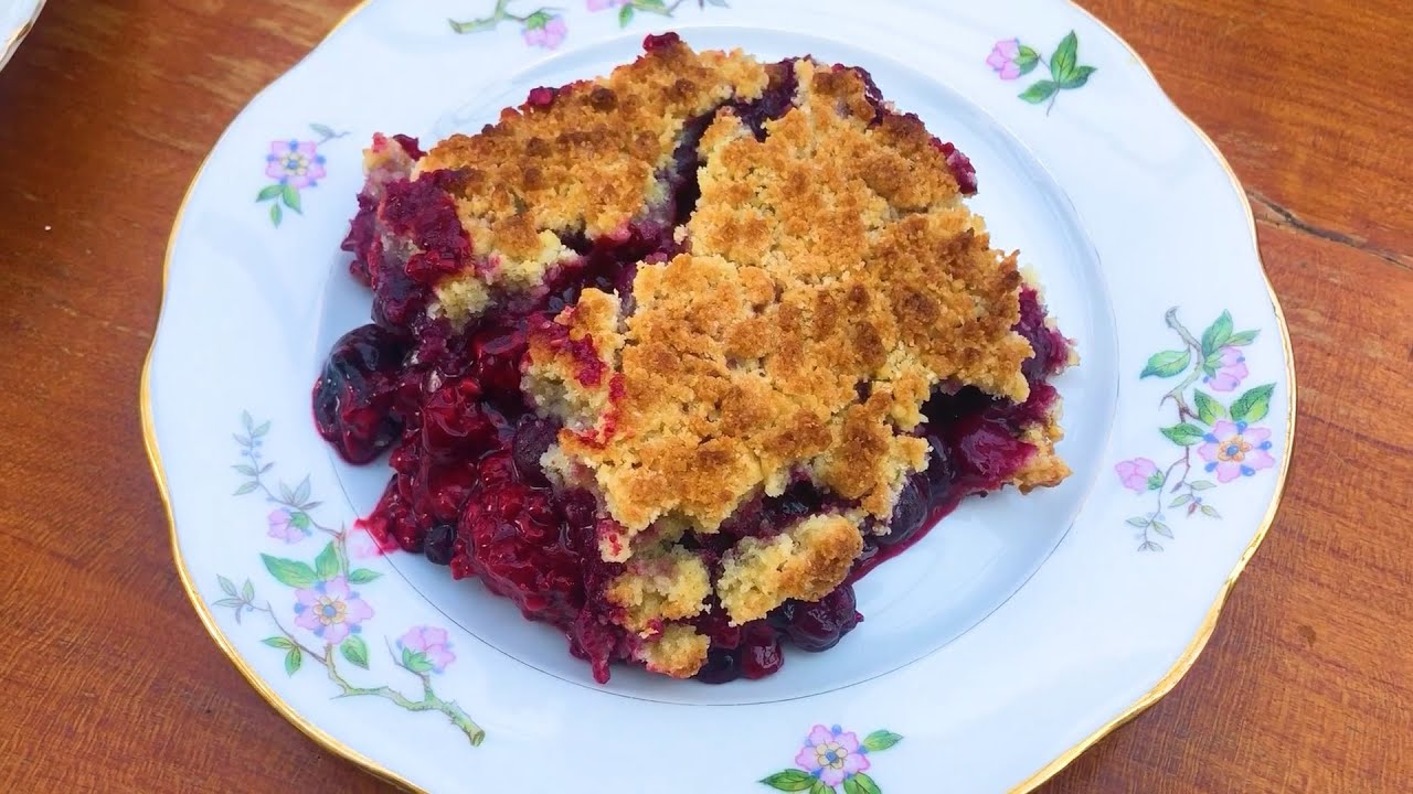 Crumble aux fruits rouges sans pommes - Une recette très simple et rapide à préparer