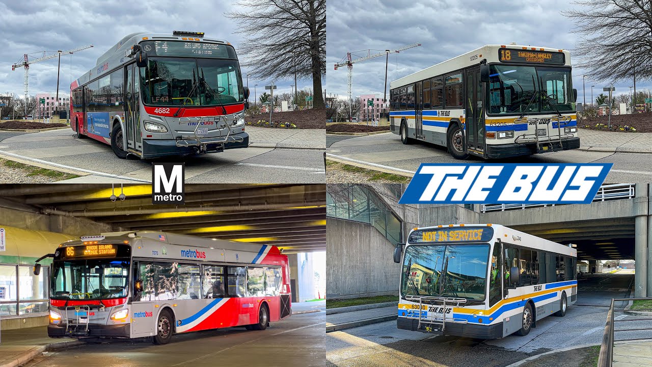 WMATA Metrobus and Prince George’s County Transit TheBus Compilation at Hyattsville Crossing Pt. 1