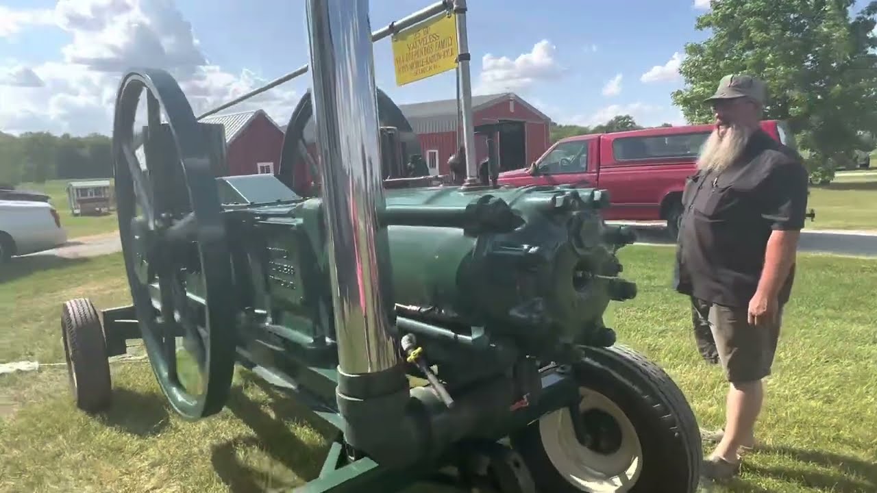 25 HP Franklin Valveless (First start of the summer)