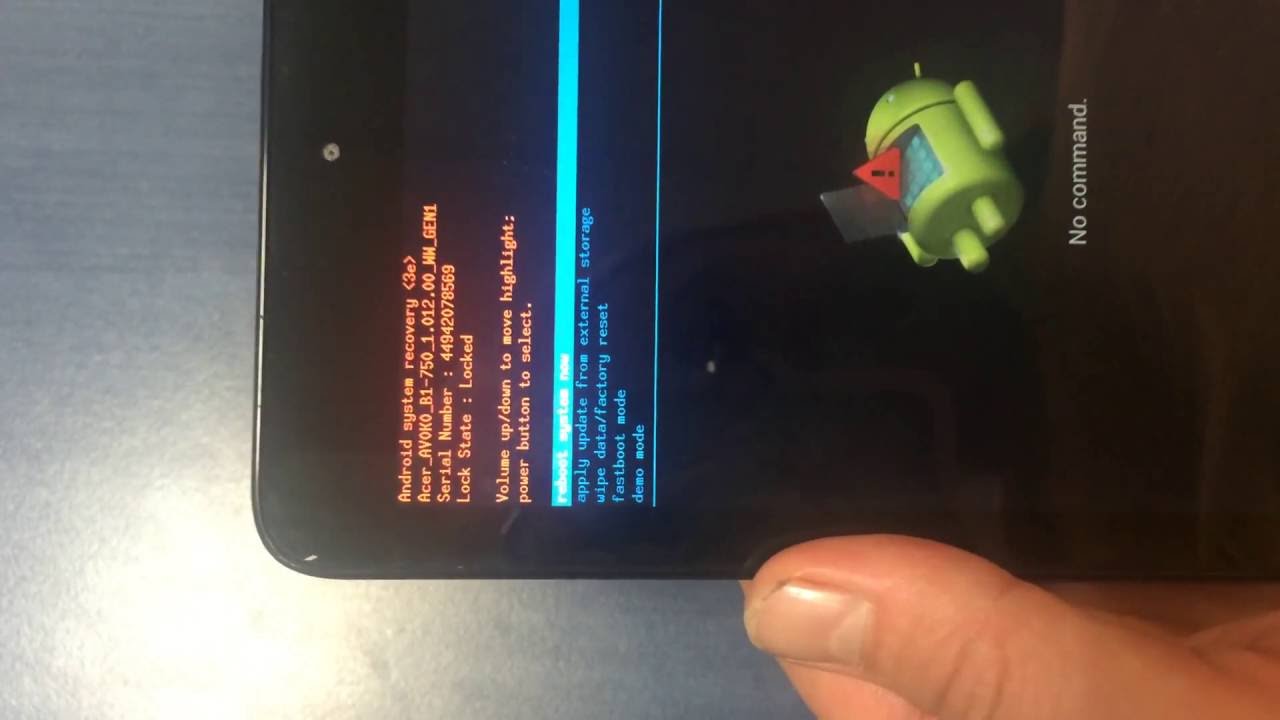 Acer Iconia One 7 (B1-750)  Hard reset, фабрични - заводски настройки