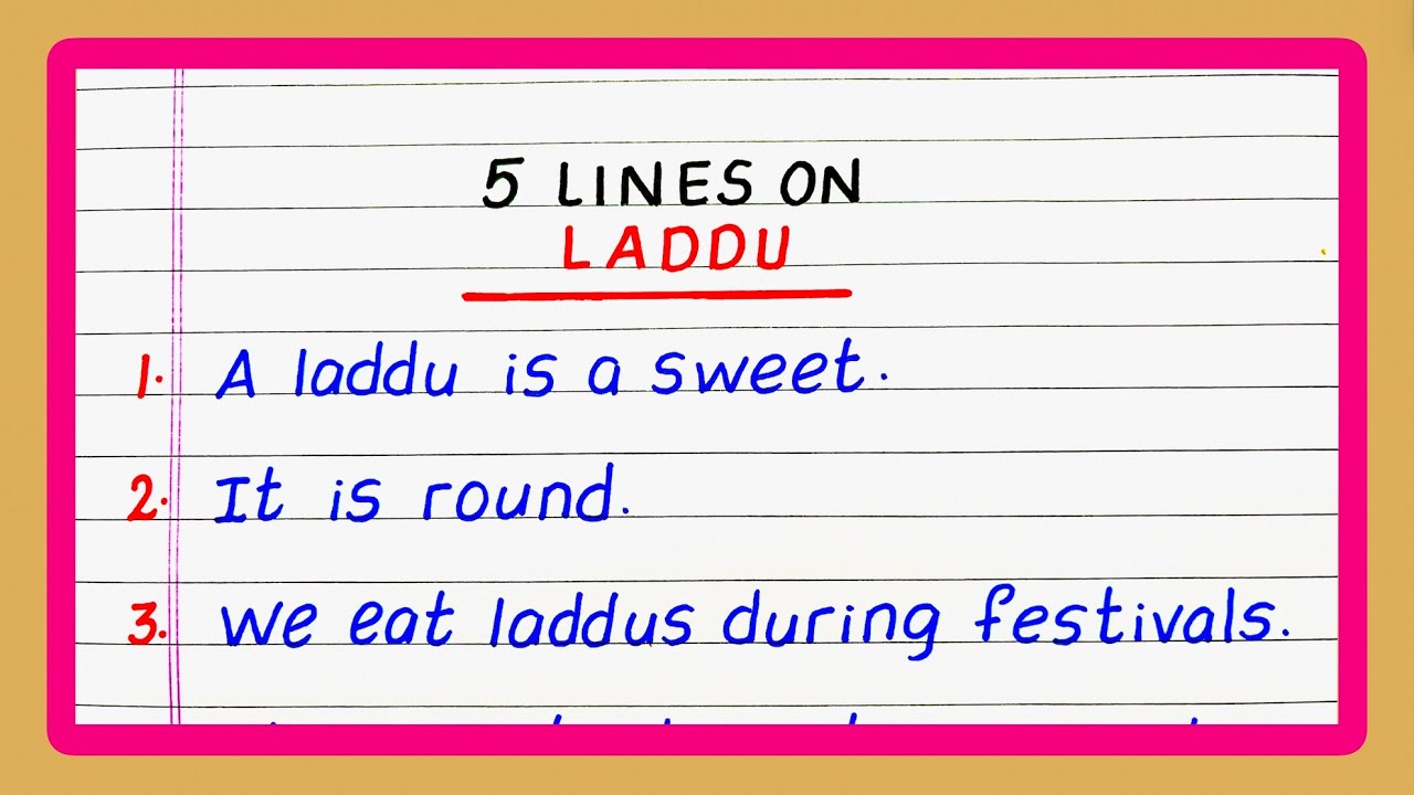Few Lines on Laddu | Five Lines on Laddu | 5 Lines on Laddu | Ladoo