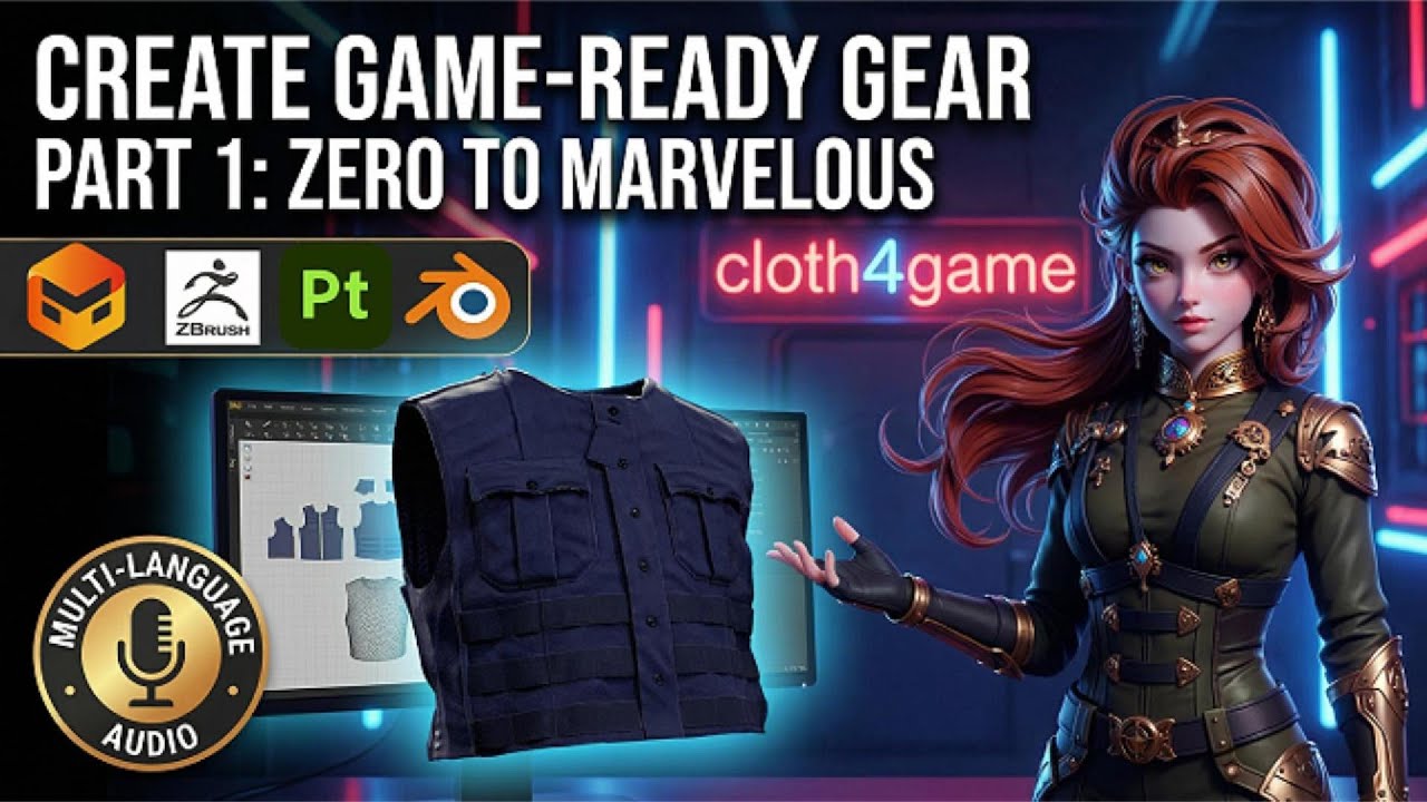 Full Game Asset Pipeline: Create a Tactical Vest | Part 1: Marvelous Designer & Blender Setup