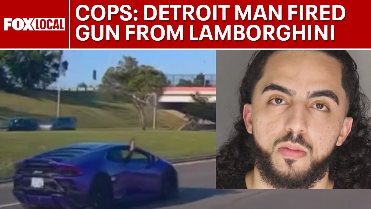 Detroit man arrested for firing gun out window of Lamborghini in Dearborn