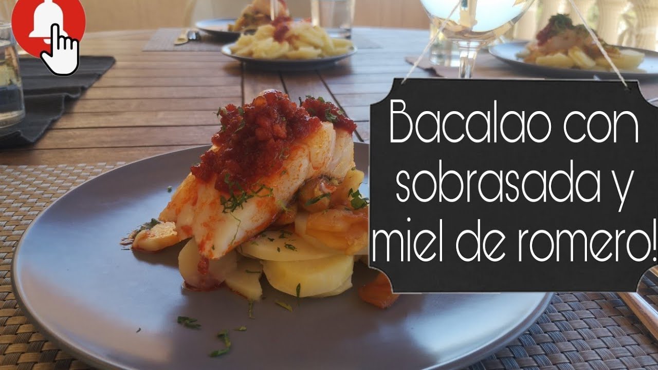 Bacalao con sobrasada y miel de romero! 😋