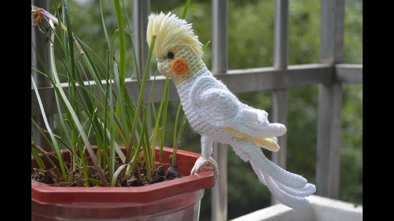 How to crochet Cockatiel Amigurumi || Parrot amigurumi ||Cockatiel amigurumi for absolute beginners