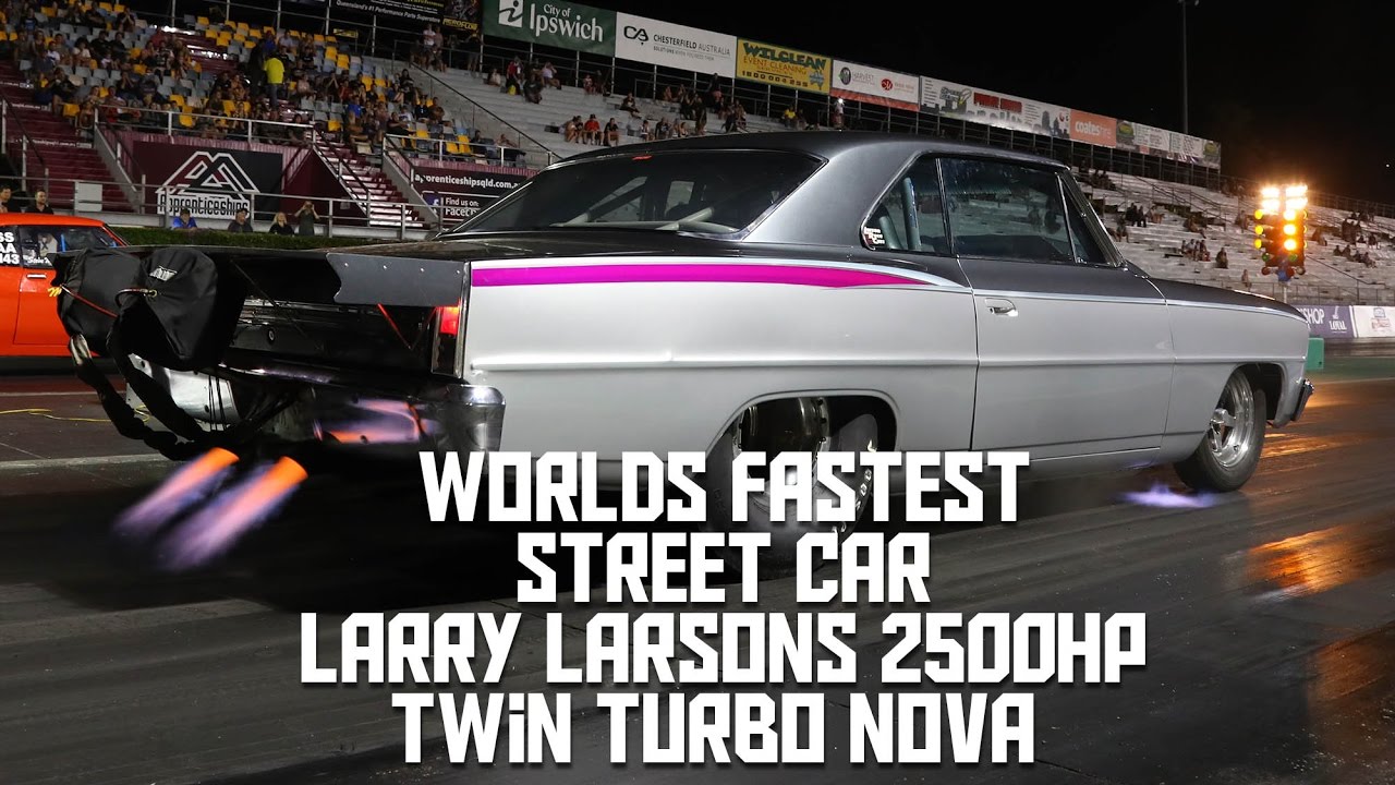 FORMER FASTEST STREET CAR IN THE WORLD 2500HP - LARRY LARSON CHEVY 2 TAKES ON AUSTRALIA