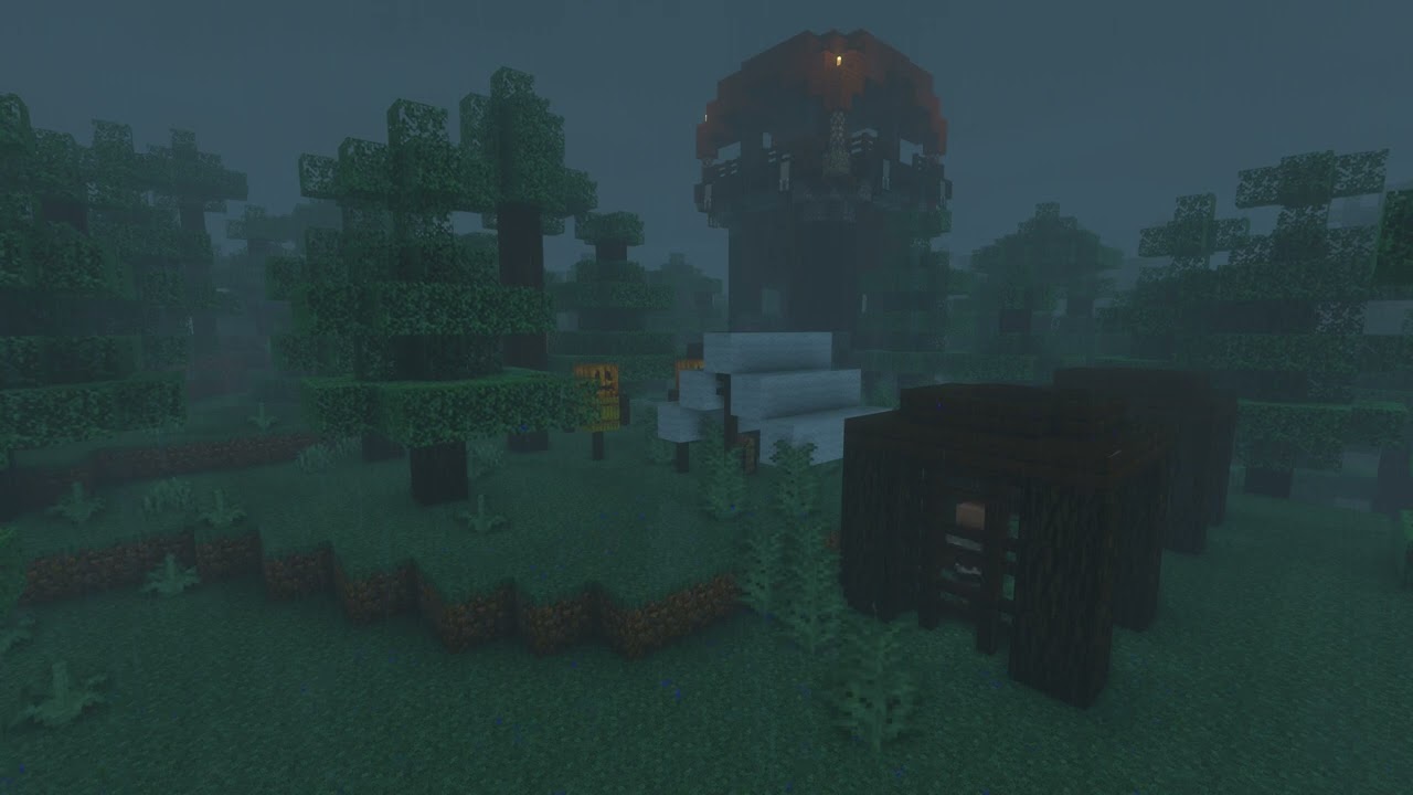 🌧 Minecraft Rainy Pillager Outpost Ambience w/music (10 Hours) 🌧