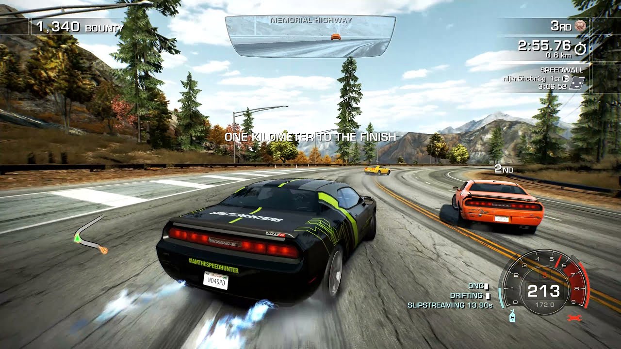 Need for Speed Hot Pursuit Remastered Race With Dodge Challenger SRT8, Pagani Zonda Cinque Roadster