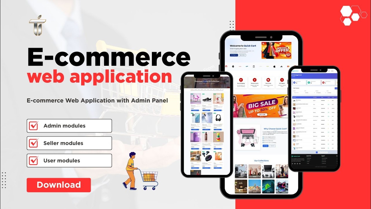 Complete E-Commerce Web Application using PHP & MySQL | Admin, Seller & Customer Modules