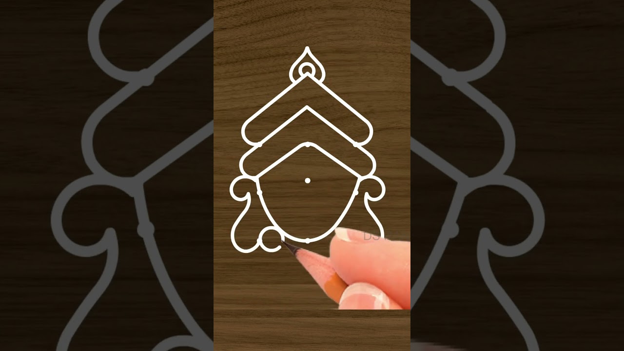 Navaratri special Rangoli With 3x3 dots I #Shorts #Navaratrirangolidesigns #kolam #muggulu