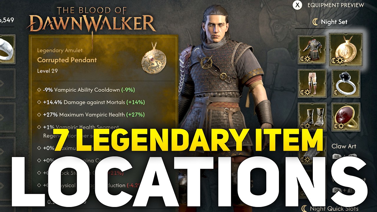 The Blood of Dawnwalker - 7 More Legendary Armor, Weapons & Recipe Locations
