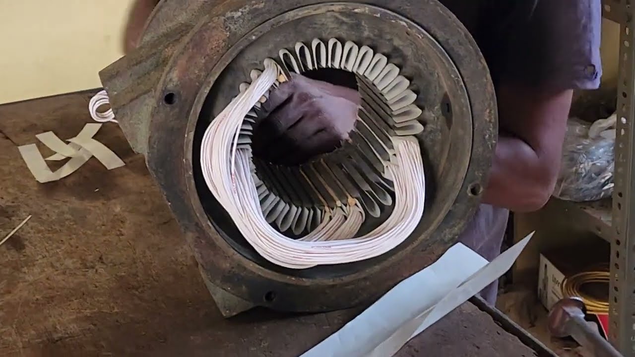OPEN WELL MONOBLOC MOTOR REWINDING.          ##motorwinding #rewinding #motor #service #agriculture 
