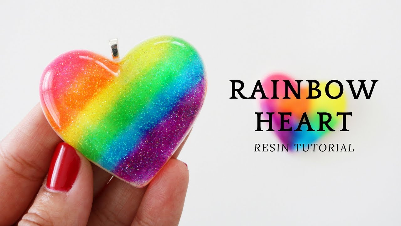 Resin Tutorial | Rainbow Heart | English Version