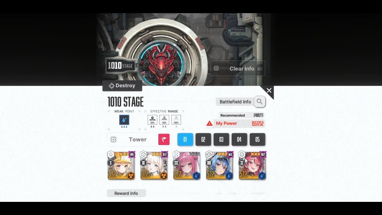 Tribe Tower 1010 NIHILISTER CLEAR -1.04M CP F2P | GODDESS OF VICTORY: NIKKE