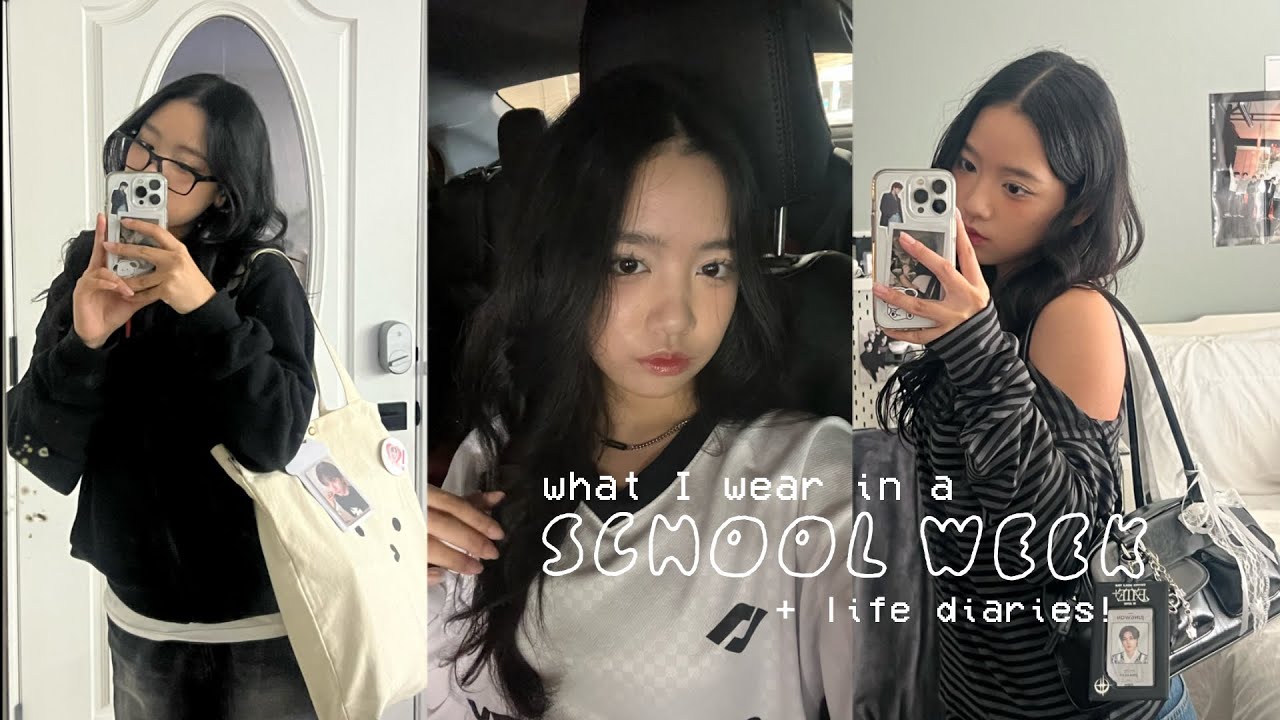 what I wear in a WEEK ★ : outfit inspo, morning skincare, unboxing enhypen daydream albums